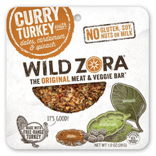 Load image into Gallery viewer, Wild Zora Meat &amp; Veggie Bars, Curry Turkey
