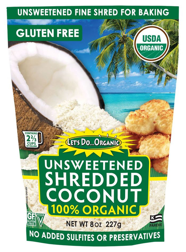Shredded Coconut, Organic, Sulfite Free, 8 oz