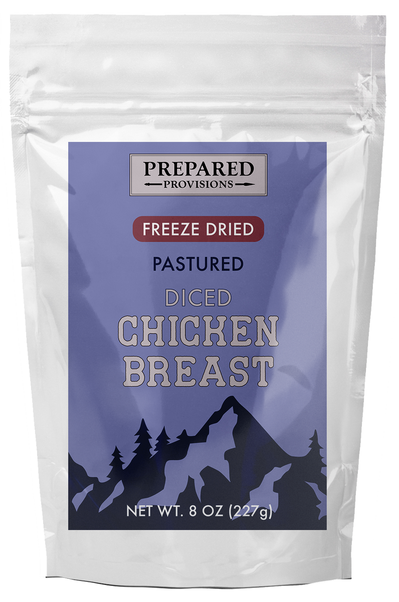 Freeze Dried Chicken Breast, Diced, Free Range, Non GMO PureTraditions