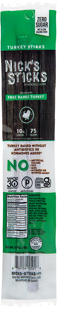 Nick's Sticks Free-Range Turkey, 1.7 oz