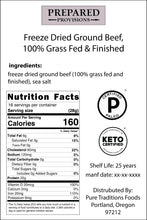 Load image into Gallery viewer, Freeze Dried Ground Beef, 100% Grass Fed and Finished