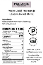 Load image into Gallery viewer, Freeze Dried Chicken Breast, Diced, Free Range, Non GMO