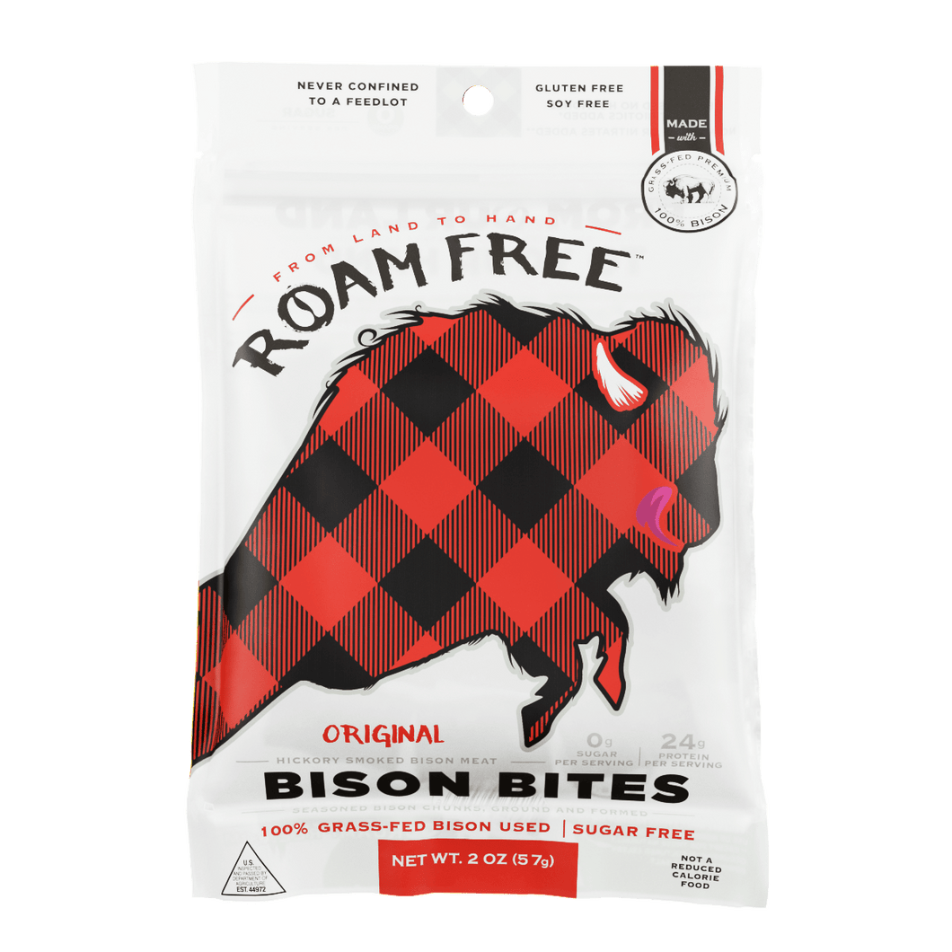 Bison Jerky Bites, 100% Grass Fed - Original