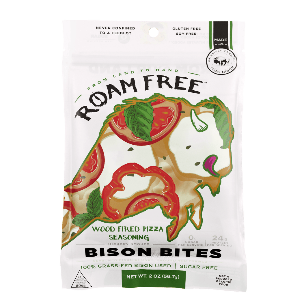 Bison Jerky Bites, 100% Grass Fed - Wood Fired Pizza