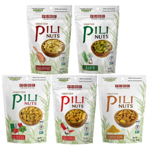 Load image into Gallery viewer, Sprouted Pili Nuts, 5 Flavor Savory Variety Pack

