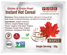 Load image into Gallery viewer, Instant Keto Oatmeal, Maple