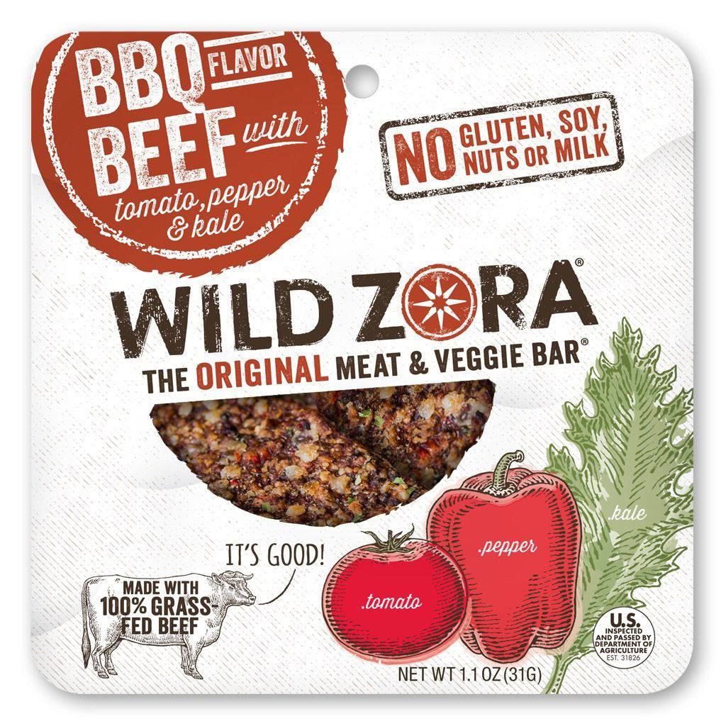 Wild Zora Meat & Veggie Bars, BBQ Beef