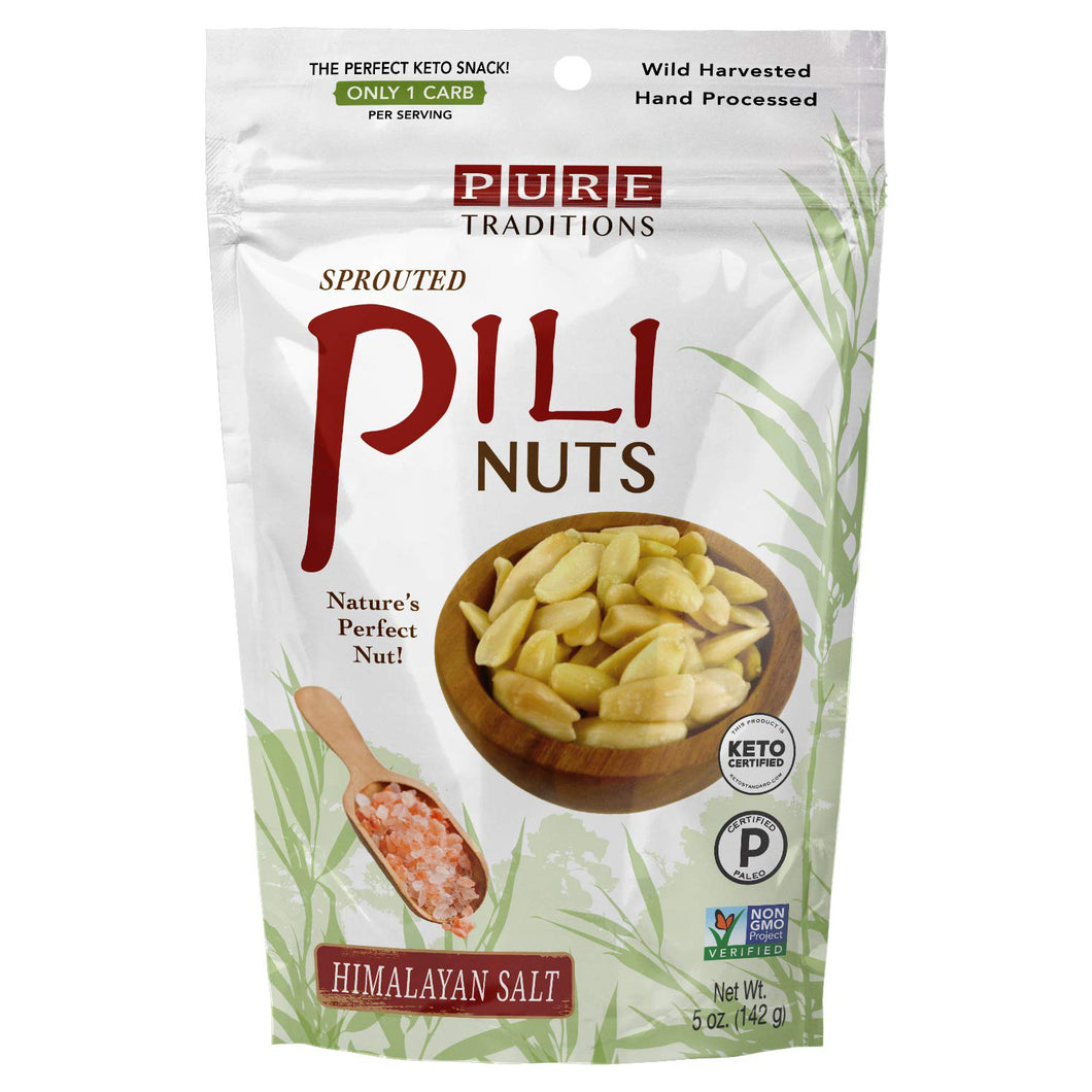 Sprouted Pili Nuts, Himalayan Salt