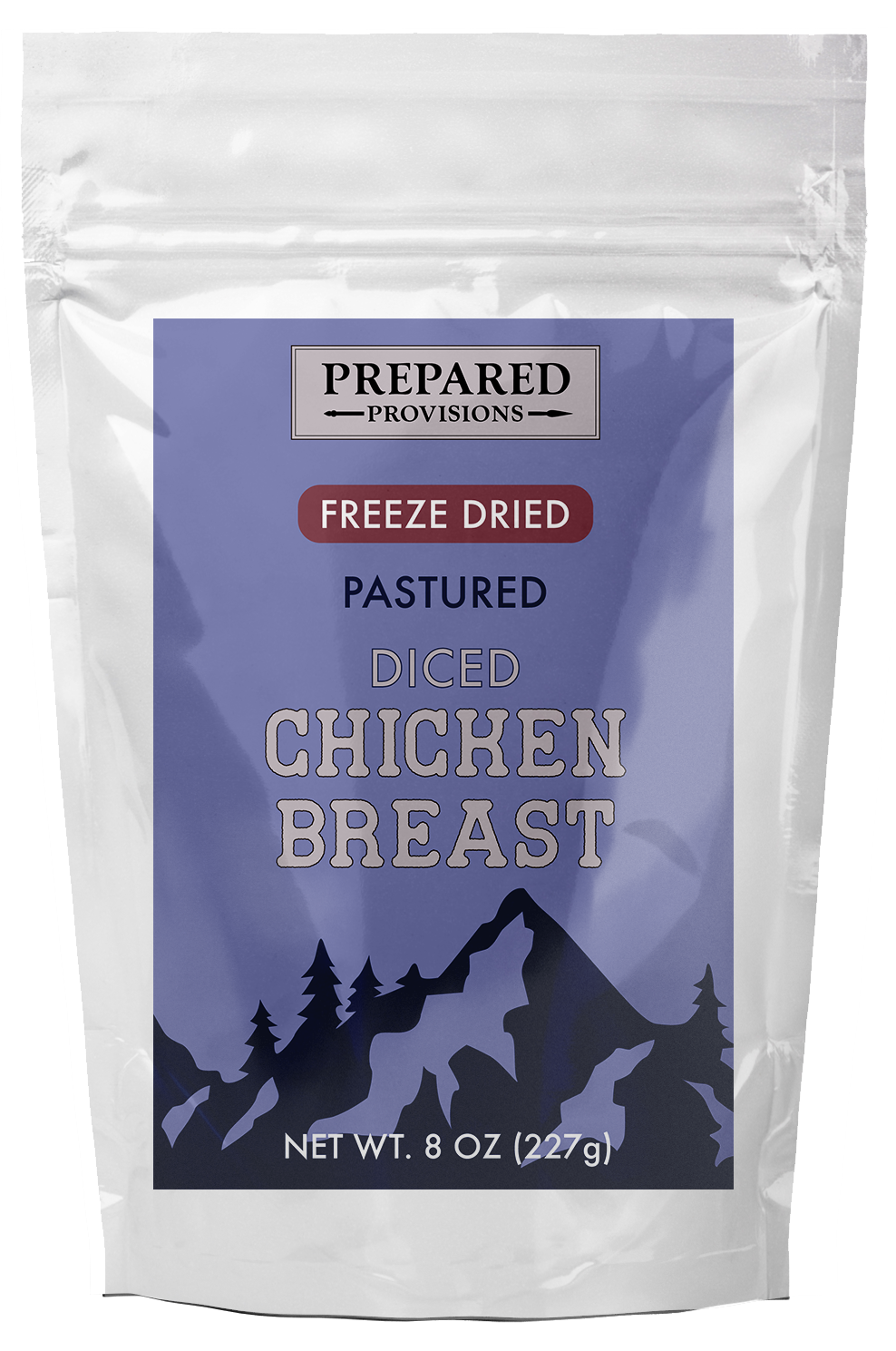 Freeze Dried Chicken Breast, Diced, Free Range, Non GMO