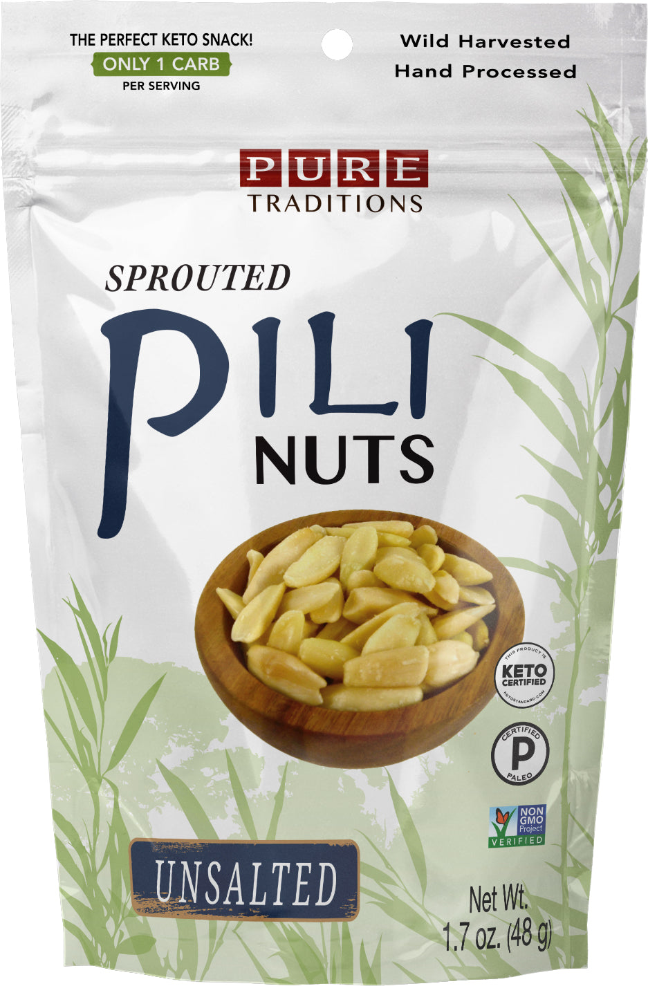 Sprouted Pili Nuts, Unsalted