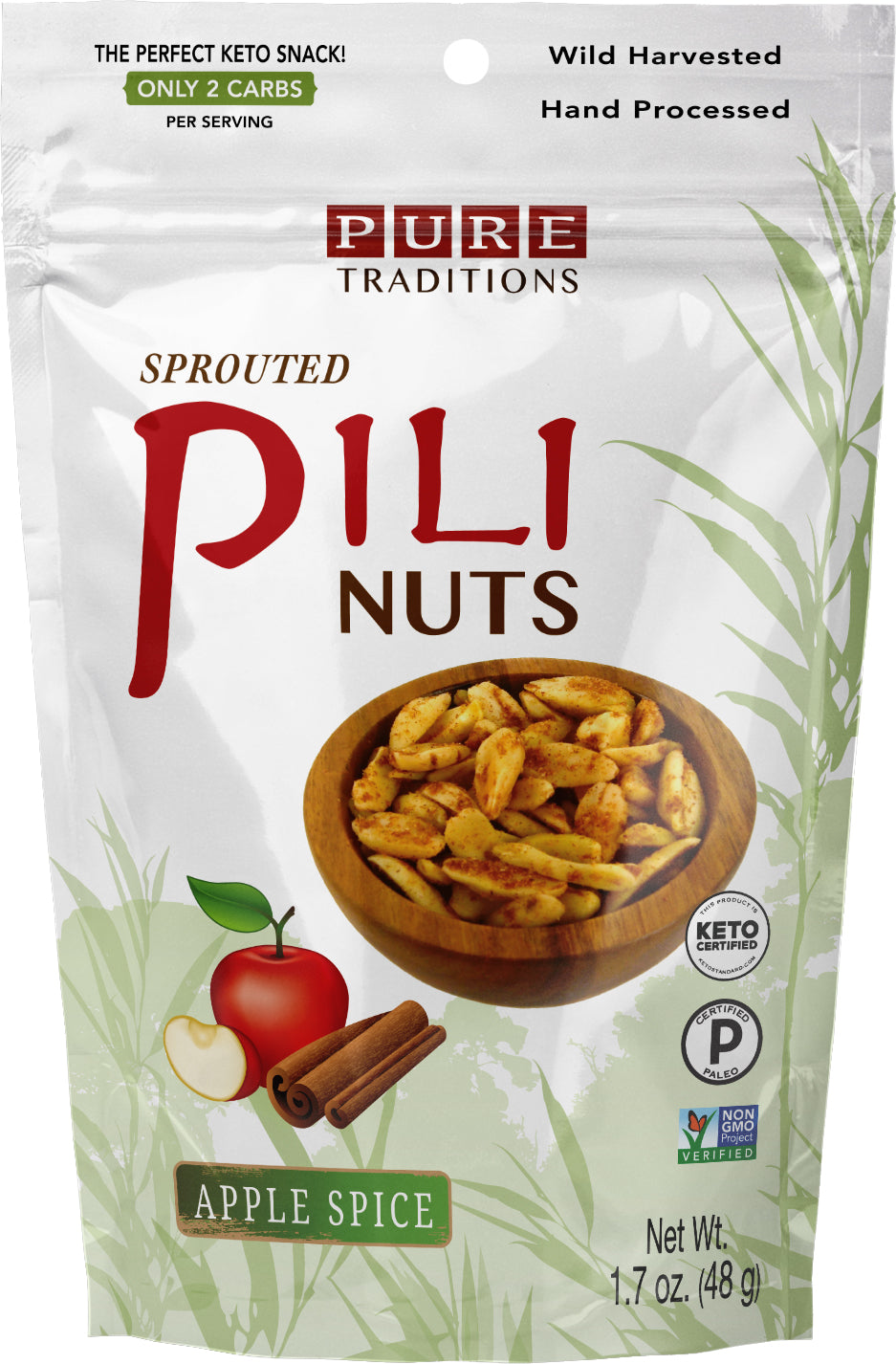 Sprouted Pili Nuts, Apple Spice