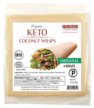 Load image into Gallery viewer, Keto Coconut Wraps, Original Flavor, Organic, (4 per pack)
